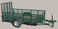 Single Axle 2' Mesh Sides Landscape Trailer